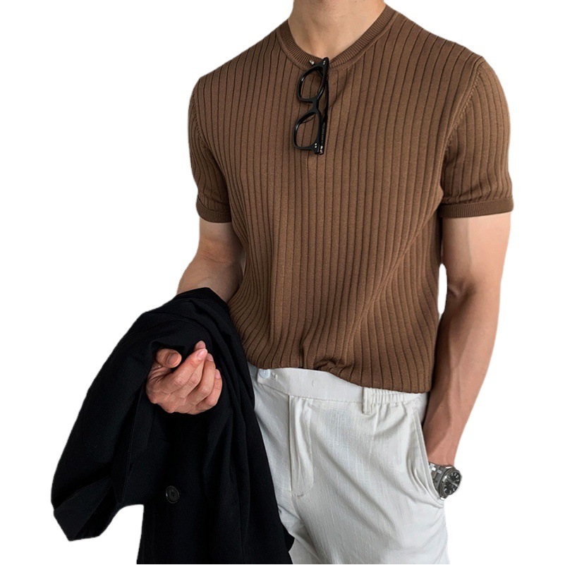 Camiseta de verano para hombre suéter de manga corta estilo coreano suelto americano Corea del Sur Dongdaemun camisa de hombre
