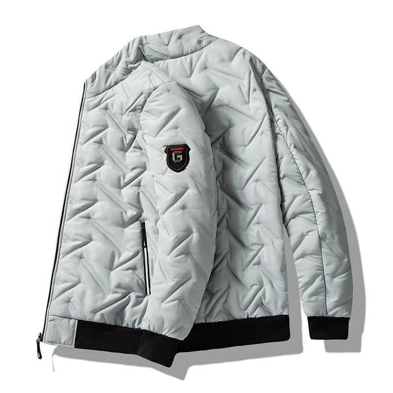 Chaqueta de algodón acolchado para hombres transfronterizos 2023 nuevo collar de soporte abrigo ligero de algodón acolchado de moda coreana Chaqueta de algodón acolchado corto al por mayor