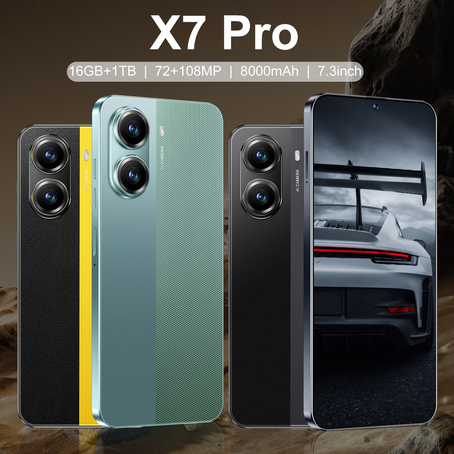 新款正品5G全网通X7 Pro大屏16G+1T智能售安卓手机厂家直销可代发
