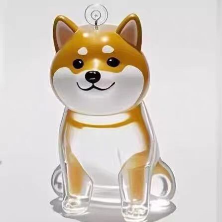 かわいい子犬透明毛収納ボックス動物毛玉カプセルペンダント装飾記念ダストボックス収集おもちゃ|undefined