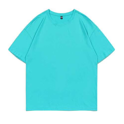 Loose-fitting Pure Cotton Crew Neck T-Shirt with Custom LOGO Printing, Short Sleeve Advertorial Cultural Shirt, School Sports Day Class Uniform Activity Shirt