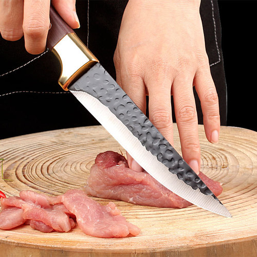 Stainless steel hand-forged bone-splitting kitchen slaughter knife for pigs, sheep, meat, bone splitting, and dedicated splitting sharp knife