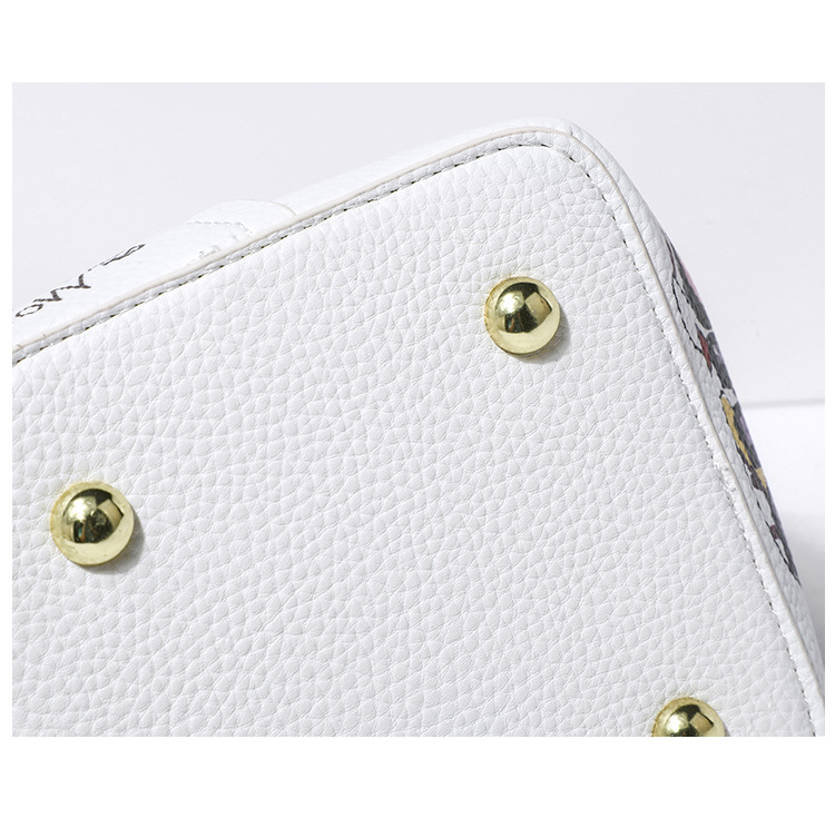 Little Bear Graffiti Basket Bucket for Women 2024 New High end Fashion Versatile Handheld Crossbody Bag_voghion.com