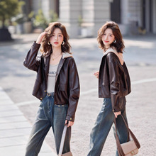 海宁女士真皮衣休闲百搭上衣时尚秋冬季新款绵羊皮小个子短款外套