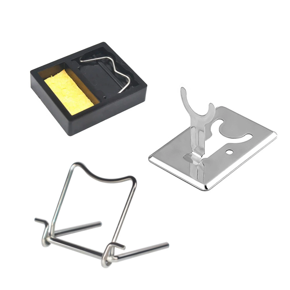 Цельнометаллическая подставка для паяльника, квадратная фиксированная складная подставка для паяльника, подставка для оловянной проволоки, простая Y-образная подставка, бакелитовая подставка