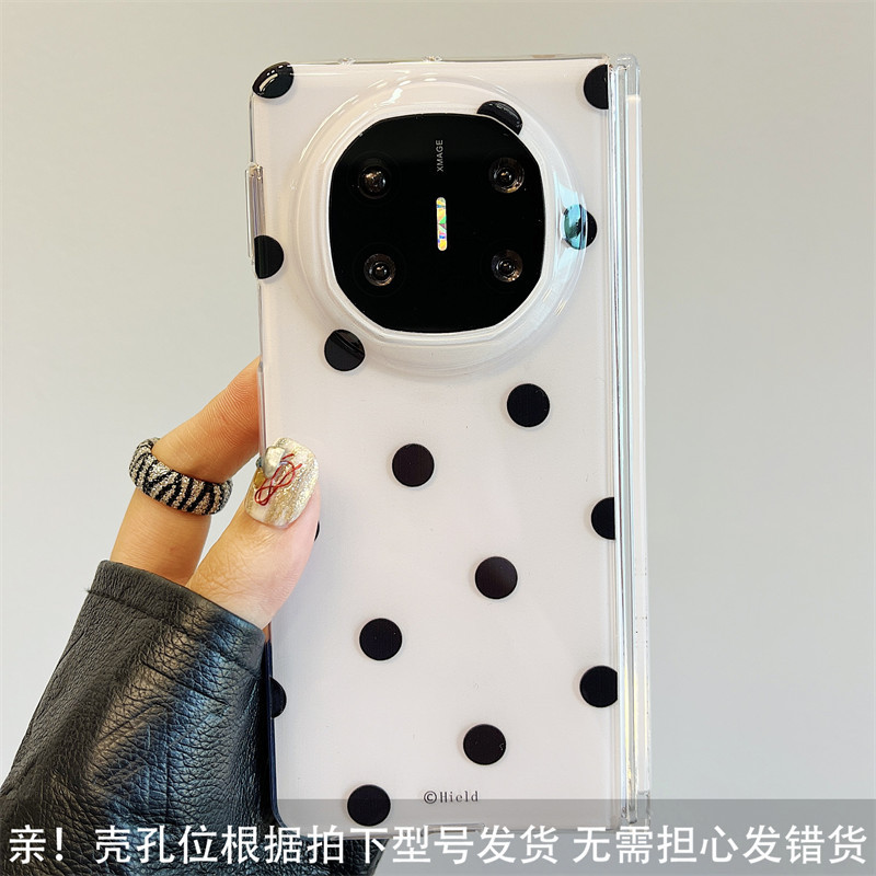 适用华为matex6折叠屏手机壳双层日韩ins波点爱心网红matex5/x3典藏版链条挂绳中轴保护防摔全包网红|undefined