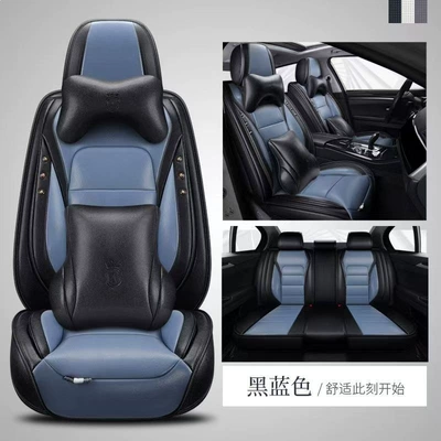 Modelə uyğun (Original) oturacaq örtükləri, Car Seat Cushions, Universal for All - black-blue-five-seater-deluxe-edition-leave-a-message-about-the-model-year