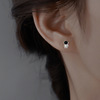 Astronaut, small design asymmetrical earrings, silver 925 sample, trend of season, light luxury style, cat's eye