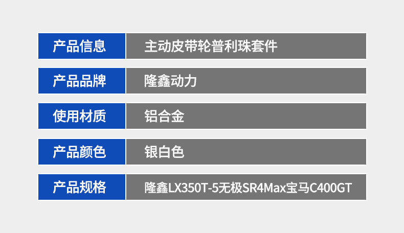 Loncin Lx350T-5 Wuji Sr4Maxc400Gt Active Pulley Roller Kit