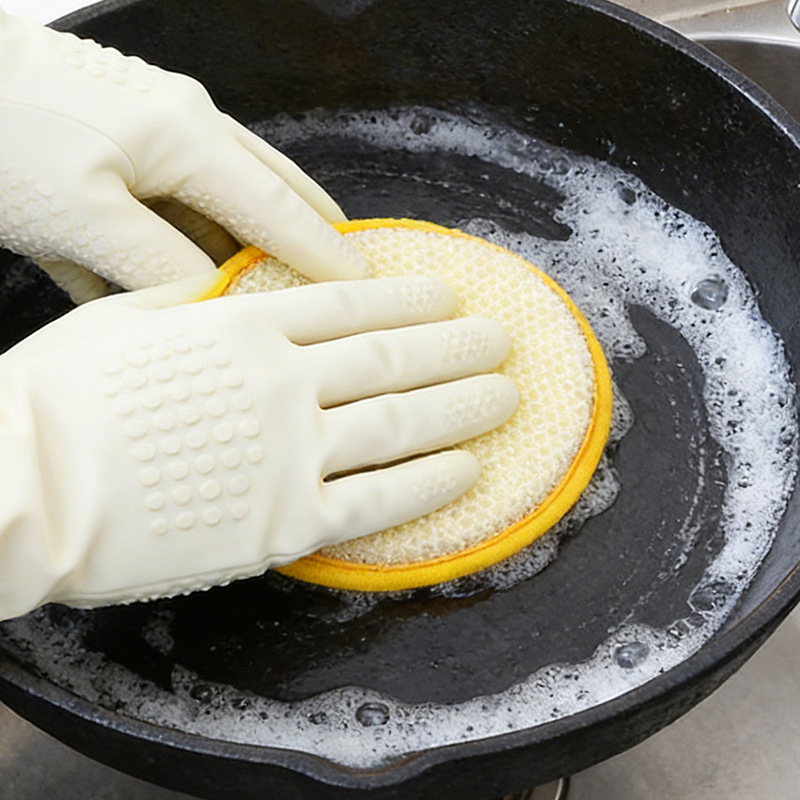Yuanbao Towel Kitchen Double-Sided Dishwashing Rag Round Sponge Wipe Decontamination Dishwashing Towel Cleaning Scouring Pad Yuanbao Towel Kitchen Double-Sided Dishwashing Rag Round Sponge Wipe Decontamination Dishwashing Towel Cleaning Scouring Pad