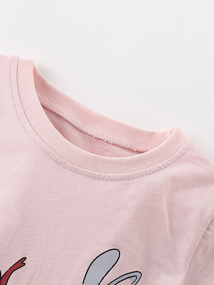 Malwee transfronterizo camiseta de chicas de verano nuevo estilo europeo y americano de niños de cuello redondo camiseta de chicas lindas camiseta superior