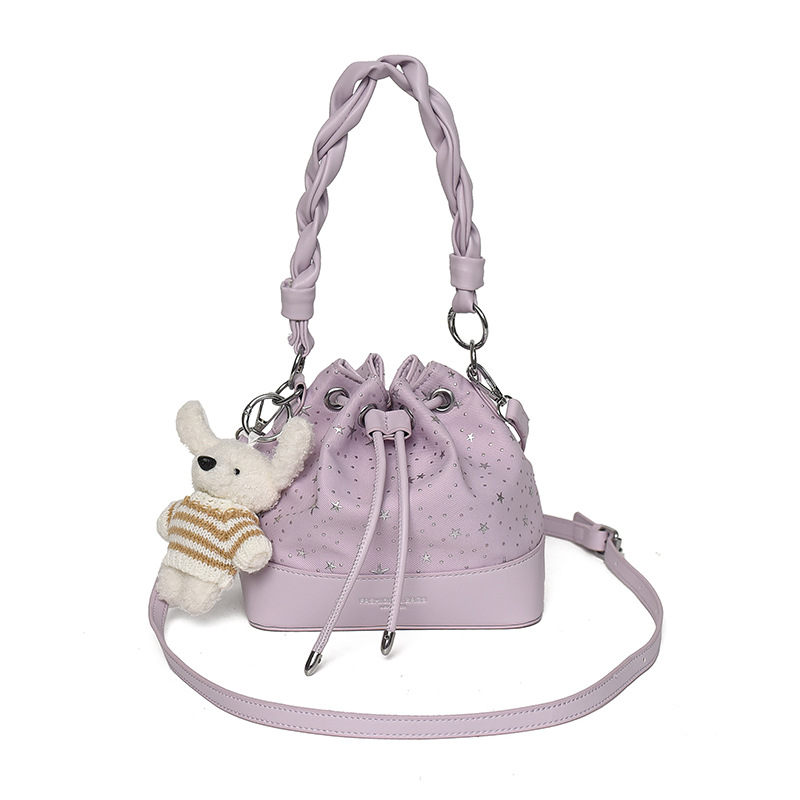 Bolsa de balde de estilo coreano, bolso de hombro para mujeres, bolso de mano de alto nivel, nueva moda extranjera, bolso de correa de transporte a cuadros.