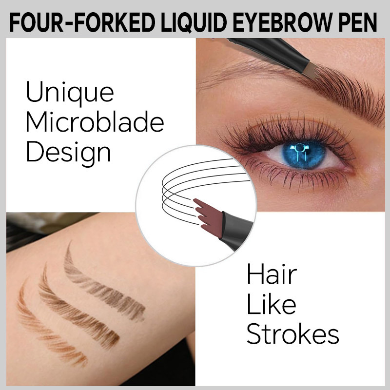 PAGE VINE transfronterizo especial para lápiz de cejas de cuatro puntas impermeable, crema de cejas sin mareo, maquillaje de cejas salvajes de núcleo duro