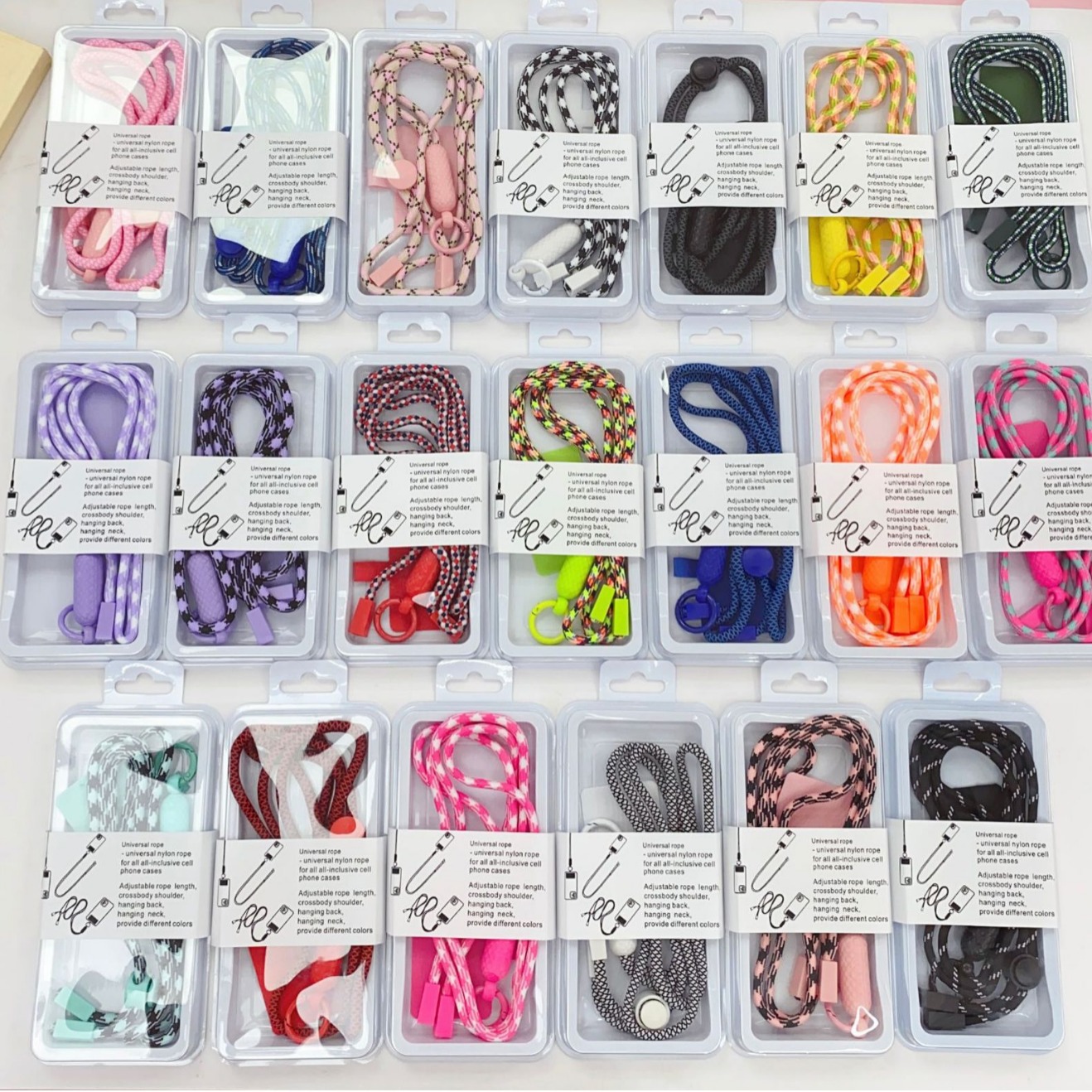 Ajustable Nuevo Aplicable a la correa de nylon trenzada, nuevo tipo de correa de teléfono móvil, correa de correa universal ajustable.