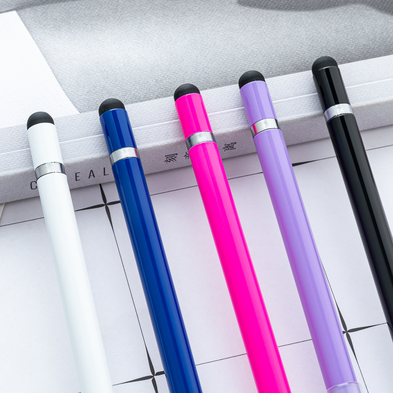 Tecnología negra lápiz eterno sin cortar pantalla táctil lápiz de cabeza de capacitancia para estudiantes de escritura lápiz borracha para escribir lápiz continuo