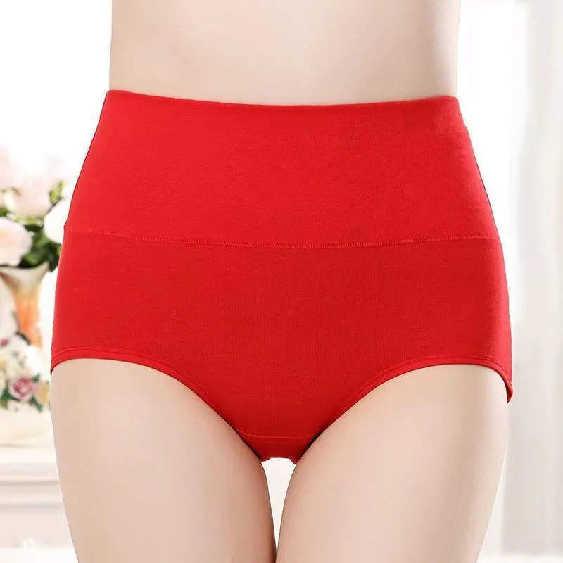 Women's Pure Cotton High-Waisted Sexy Graphene Postpartum Tummy Control Solid Color Shorts for Middle-Aged and Elderly Women Women's Pure Cotton High-Waisted Sexy Graphene Postpartum Tummy Control Solid Color Shorts for Middle-Aged and Elderly Women