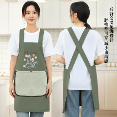 可擦手围裙防水防油2025家用厨房工作服做饭围腰女高颜值摆摊年轻