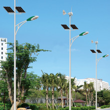 10米太阳能路灯杆价格源头厂家批发海螺臂热镀锌锥杆太阳能路灯杆