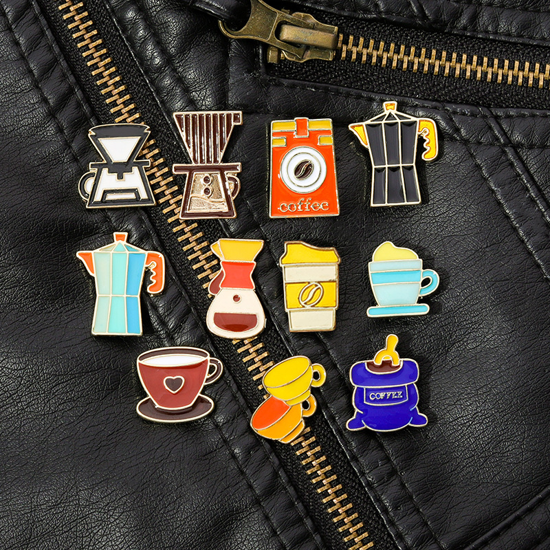 Modern Style Cup Alloy Enamel Plating Unisex Brooches display picture 2