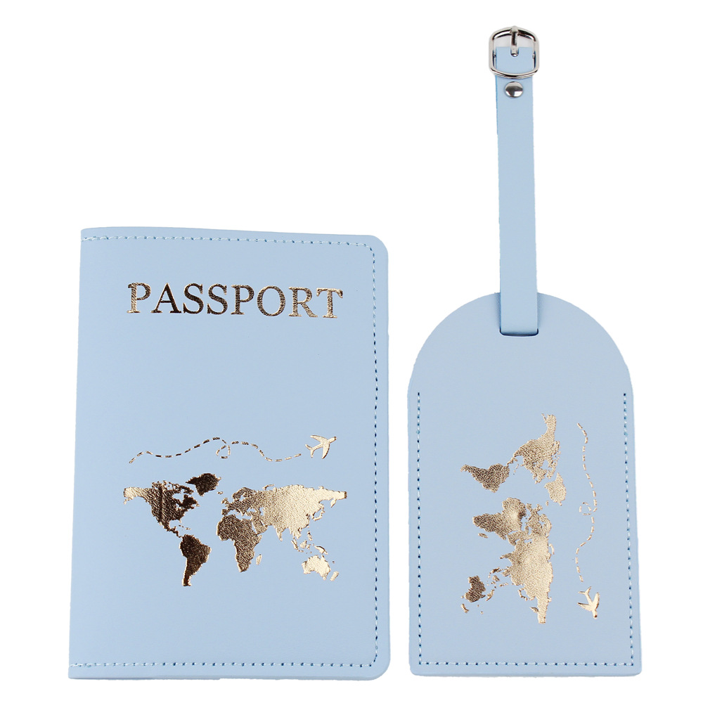 Listado de equipaje transfronterizo tarjeta de embarque de aeronaves PU en stock Mapa de cuero protección de pasaportes