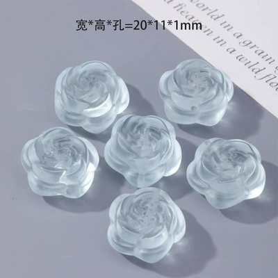 Piezoelectric Mint Green Crystal: Zərgərlik ara hissələri - no-18-large-camellia