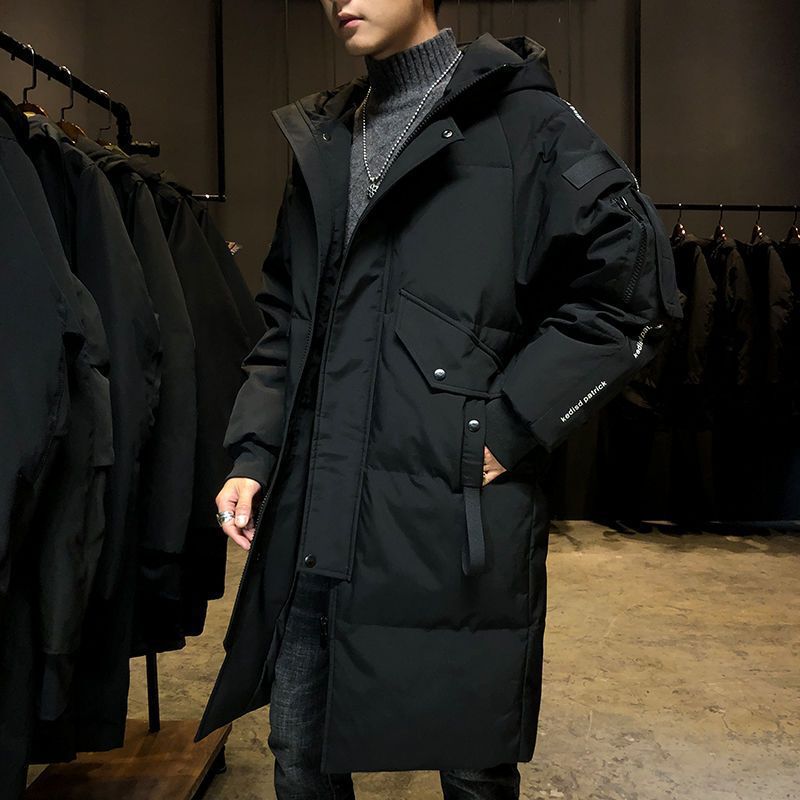Off-Season 2025 New Over-The-Knee Jacket Thickeneded Mid-Length Men's down Jacket Winter White Duck down Jacket Trendy