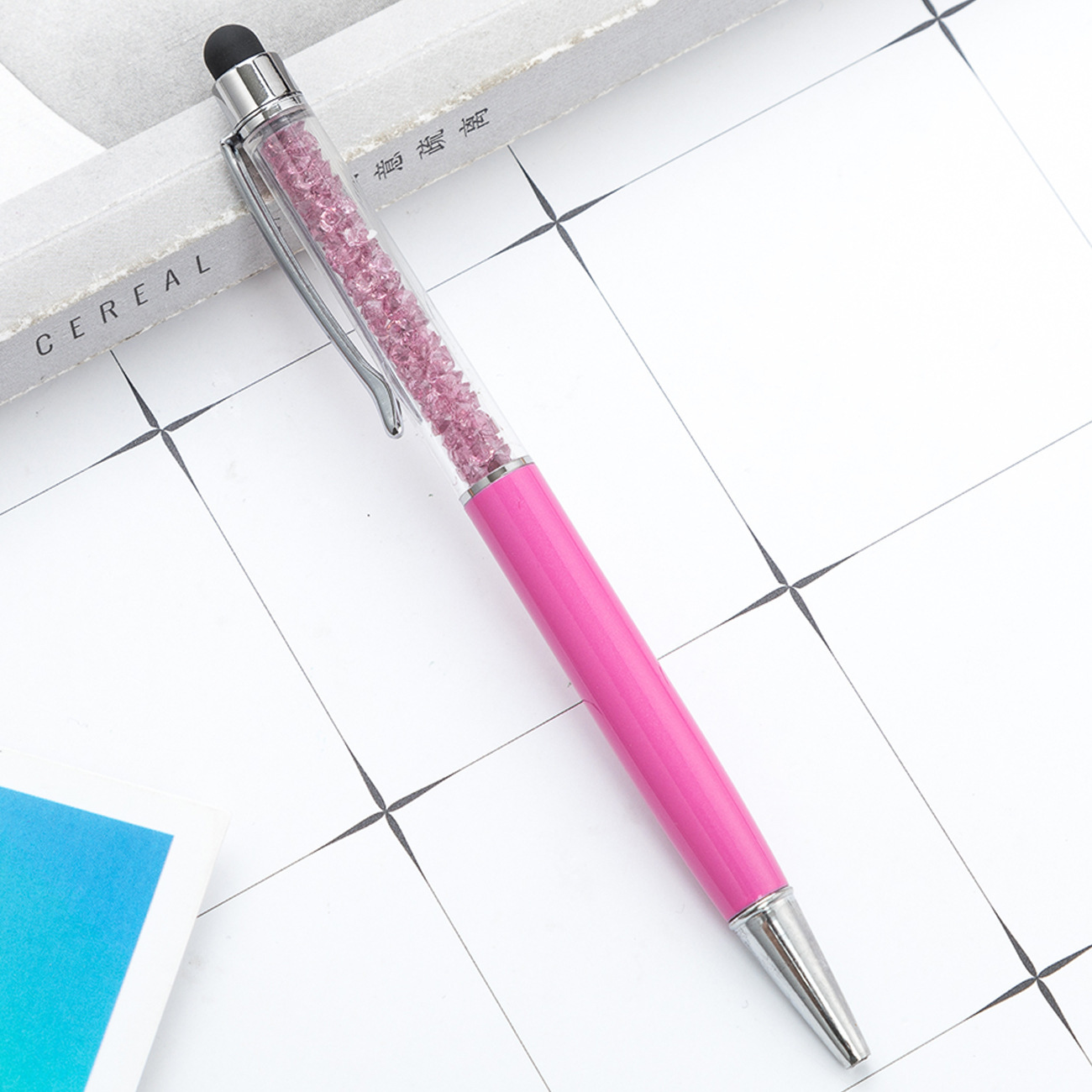 Creativo nuevo condensador lápiz de bola de cristal diamante rompiendo pareja lápiz de firma lápiz táctil iPad lápiz de escritura