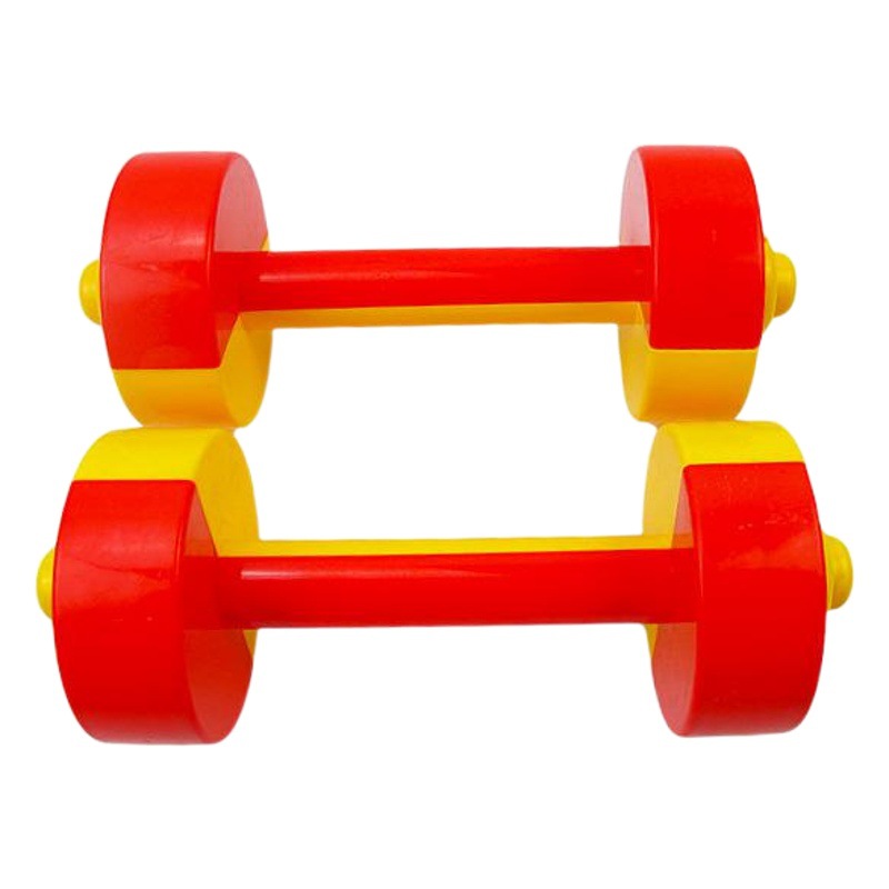 Educación temprana juguetes de los niños halterofilia plástico silencioso mancuerna kindergarten gimnasia equipo apoyos sonajero actividad al por mayor