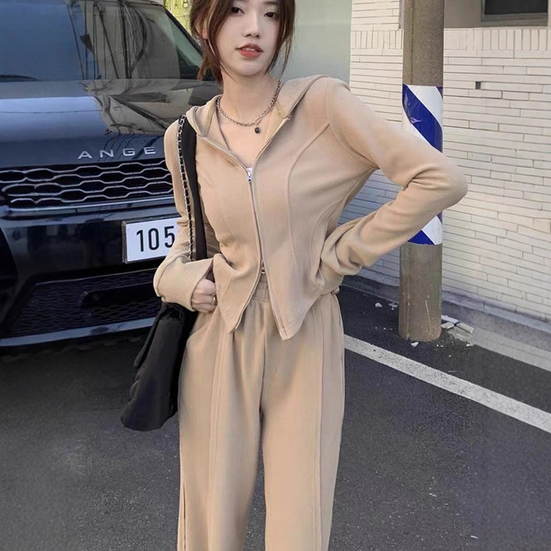 高级感显瘦运动套装女春秋季学生宽松韩版时尚洋气卫衣休闲两件套|undefined