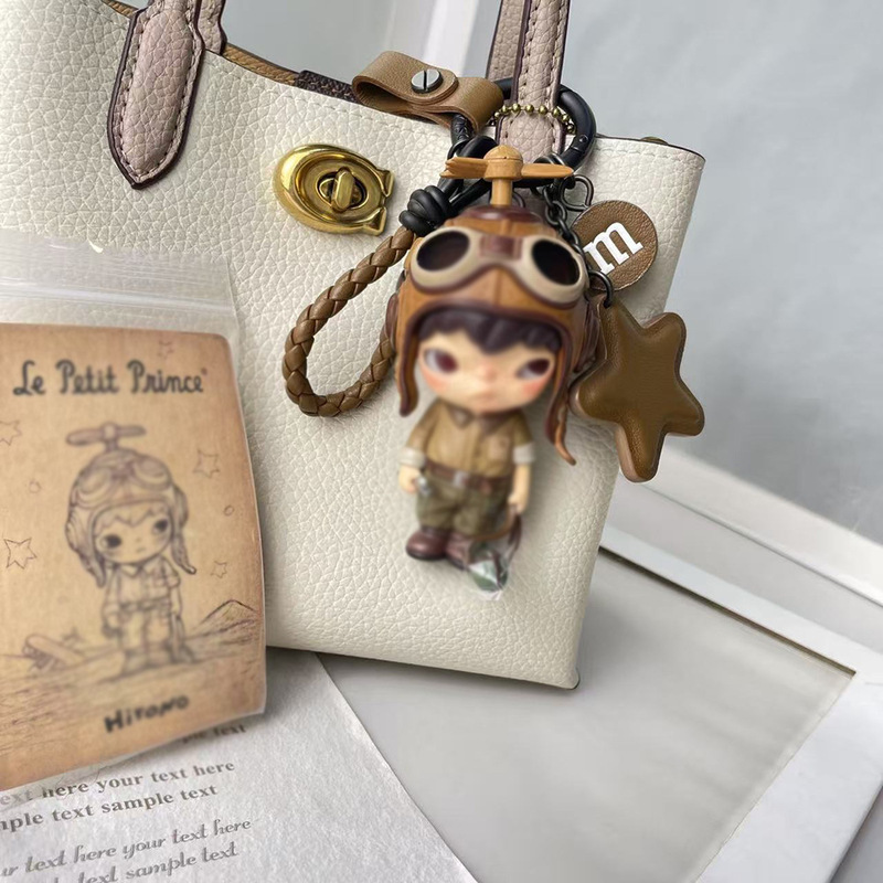 Trendy High-End DIY Genuine Leather Woven Keychain Pendant Modified Bag Hanging Chain Accessory Co-Branded Custom Accessory