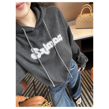 懒人福音~韩系简约字母连帽卫衣女秋冬新百搭宽松内搭外穿G101322