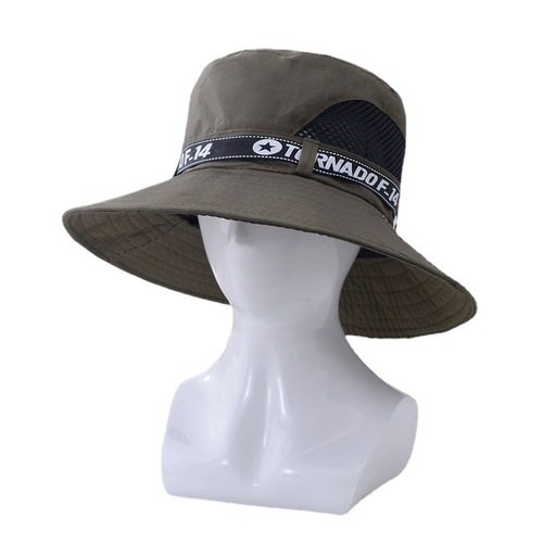 Summer Sun Protection Fisherman Hat for Men Outdoor Fishing Breathable Quick-Drying Sun Hat with Wide Brim and Foldable Design