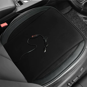 Cross-border new car heated seat cushion, winter warming small square cushion, short plush heated pad, USB-powered seat pad, single piece