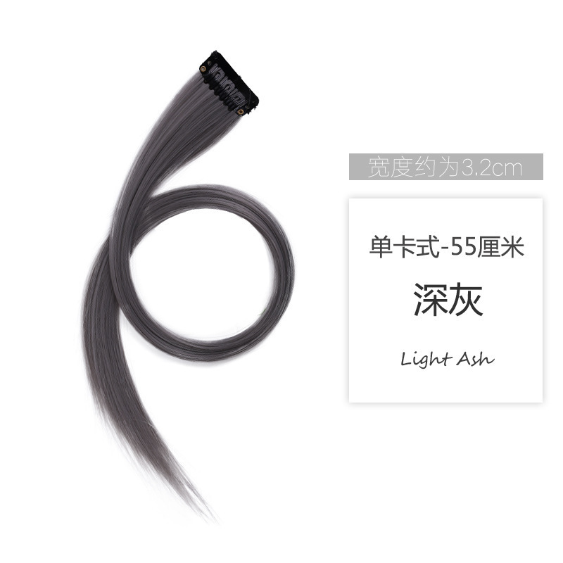 Pelucina de color pelucina extensión de cabello colgante oreja pelucina de teñido de cabello simulado pelucina de blanqueo pelucina de seda de alta temperatura pelucina de cabello recta