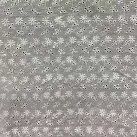 纯棉绣花打孔镂空绣花棉线面料 9088棉布绣花布 水溶刺绣窗帘布料