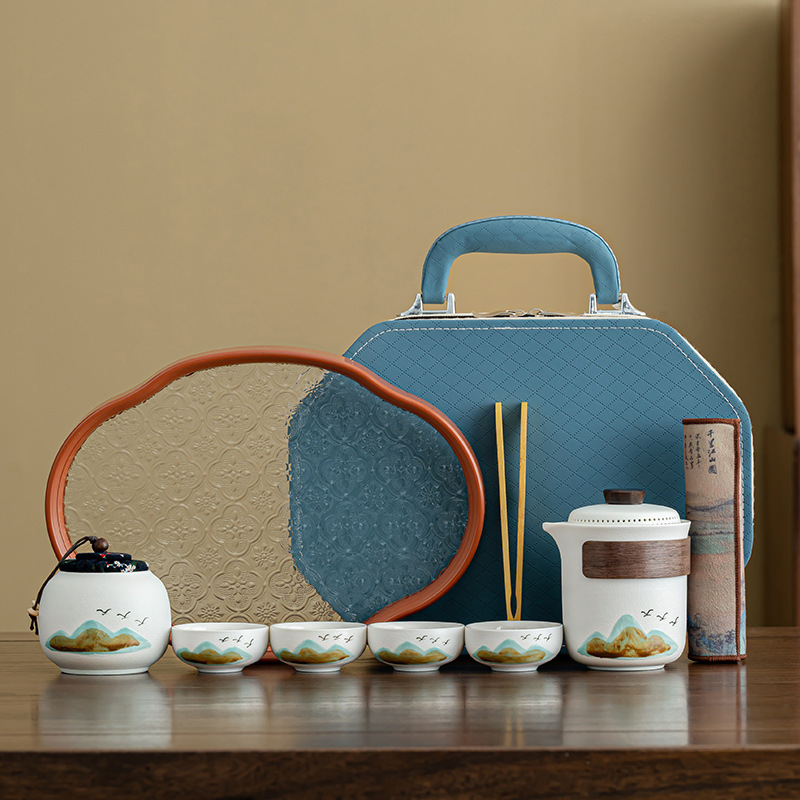 High-End Dehua Coarse Pottery Chinese-Style Qingshan Feiniao Lingxue Teapot Outdoor Camping Quick-Cup Tea Set Business Customization High-End Dehua Coarse Pottery Chinese-Style Qingshan Feiniao Lingxue Teapot Outdoor Camping Quick-Cup Tea Set Business Customization