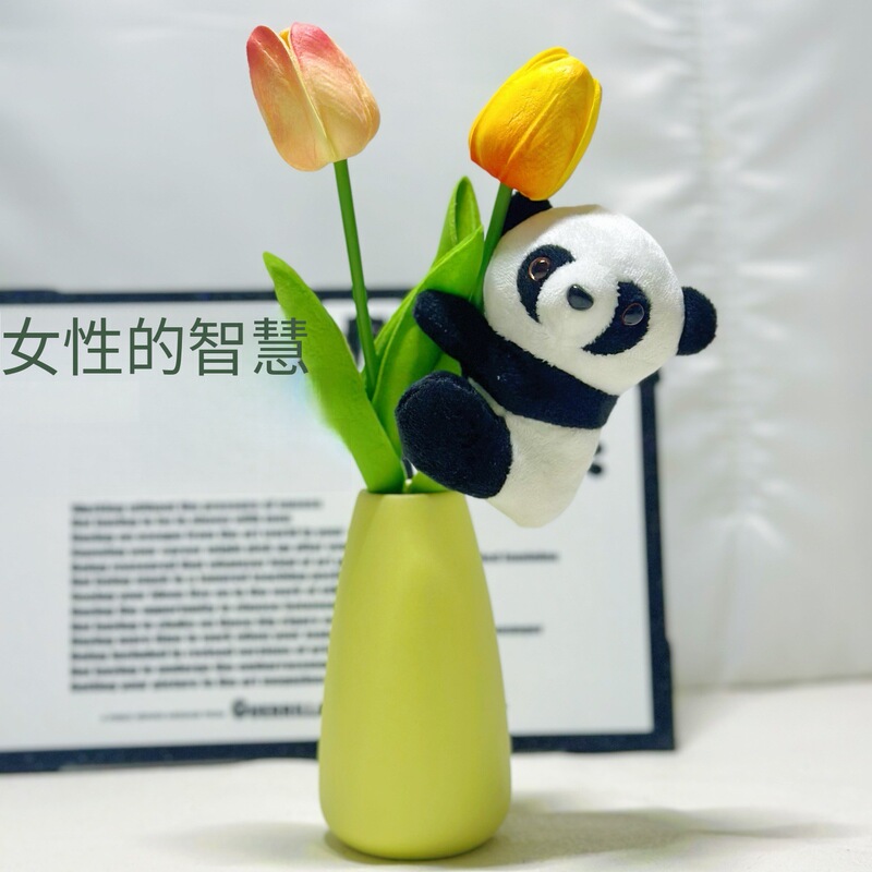 Clip-On Panda Plush Toy, Potted Lucky Bamboo, Curtain Hanging Decoration, Cute Chengdu Tourist Souvenir, Popular Plush Toy