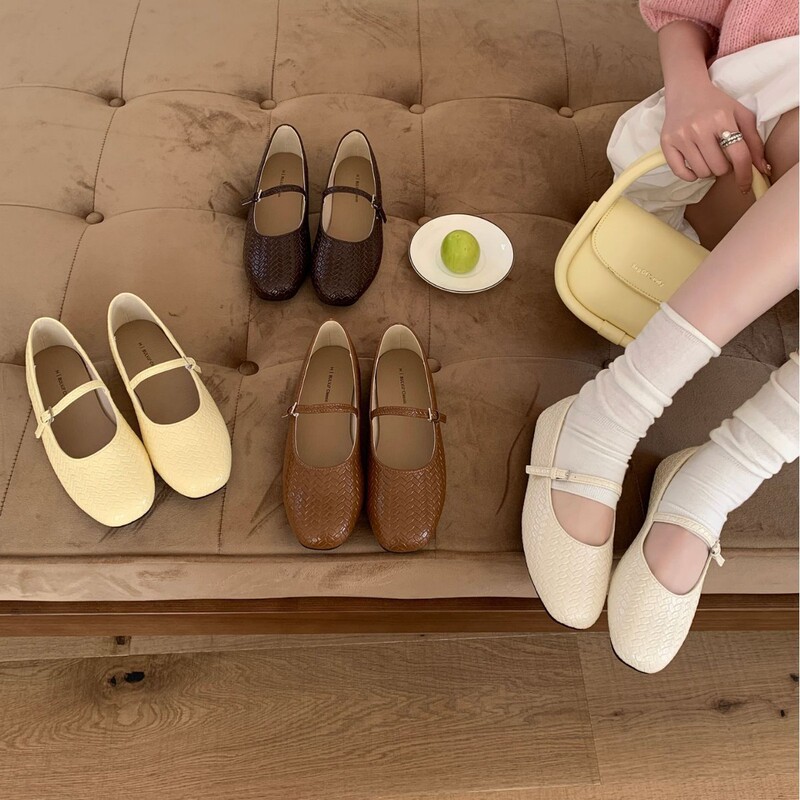 2026 New Style French-Style Single-Strap Shallow Mary Jane Shoes for Women, Versatile and Comfortable Ballet Shoes