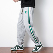运动休闲裤男士大码2024秋冬季青年潮牌宽松加肥加大百搭阔腿卫裤