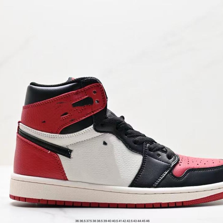 Putian Factory Aj1 Men's High-Top Black and White Panda North Carolina Blue Black Red Toe Basketball Shoes Men's and Women's Sneakers Non-Slip