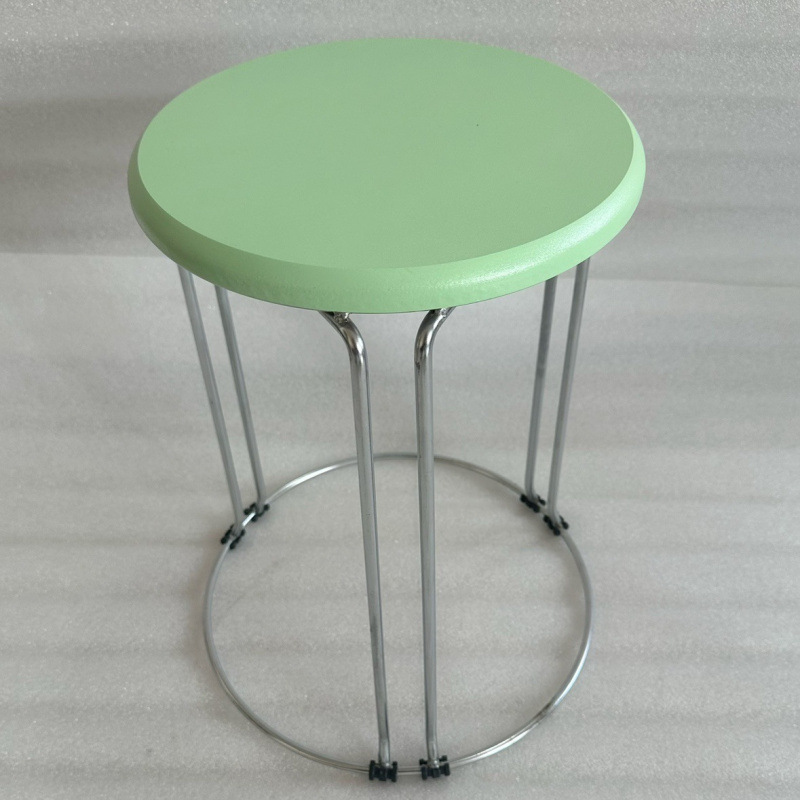 Taburetes redondos de madera sólida taburetes de acero inoxidable taburetes caseros apilables taburetes de hierro forjado dormitorio taburetes de comedor para adultos