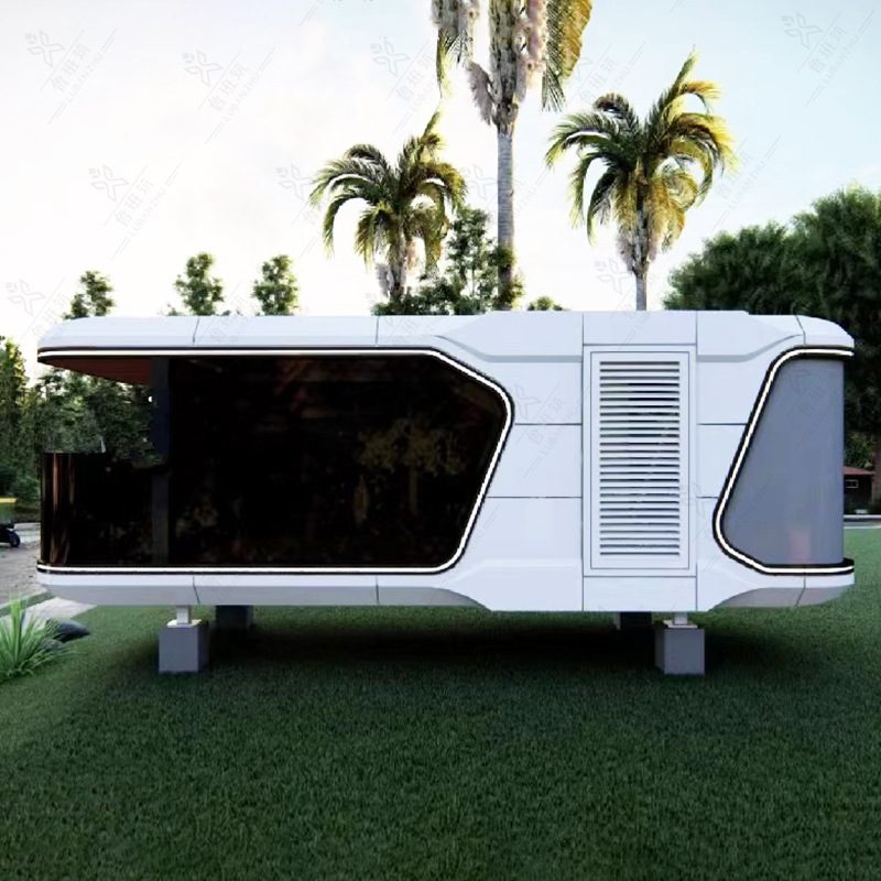 Viaje de ocio de la clase futura casa de vacaciones de lujo salvaje móvil alojamiento residencial de aleación de aluminio tarjeta perforada red hotel residencial