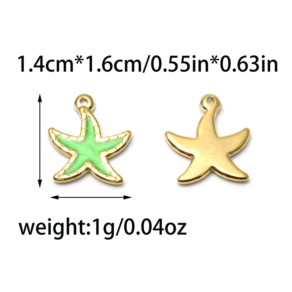 1 Piece Quantity 1 Piece 304 Stainless Steel Starfish Dolphin Hippocampus Polished Pendant DIY Ornament Accessories