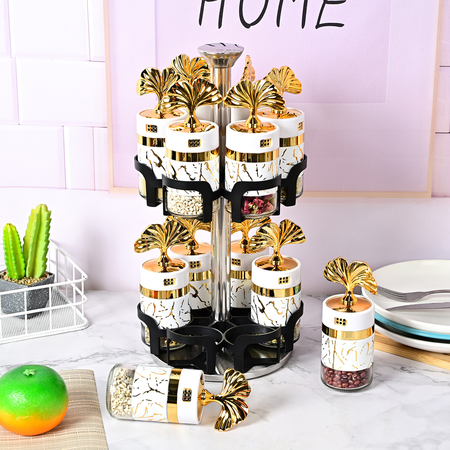 Amazon botella de condimento de cocina vidrio botella de pimienta botella de condimento con agujero giratorio tarro de condimento