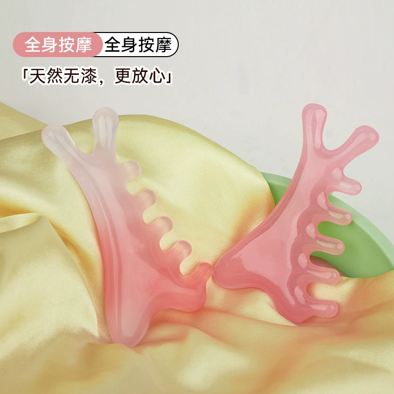 Массажная расческа, расческа-меридиан, скребковая расческа, пресс для носа, массажная доска для меридианов глаз и лица, смоляная расческа-дельфин «четыре в одном»