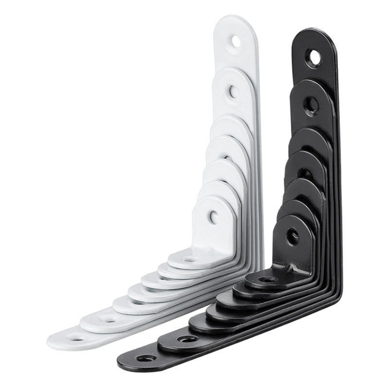 Código de ángulo de hierro engrosado ángulo reforzado placa de soporte de hierro soporte de estante Tipo L código de ángulo recto Partición Soporte mesa y silla pata muebles piezas de enlace