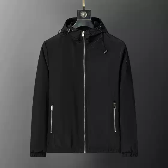 Autumn New Hooded Jacket Men's Sports Fitness Jacket Cross-Border Thin Jacket Men's Casual Cardigan