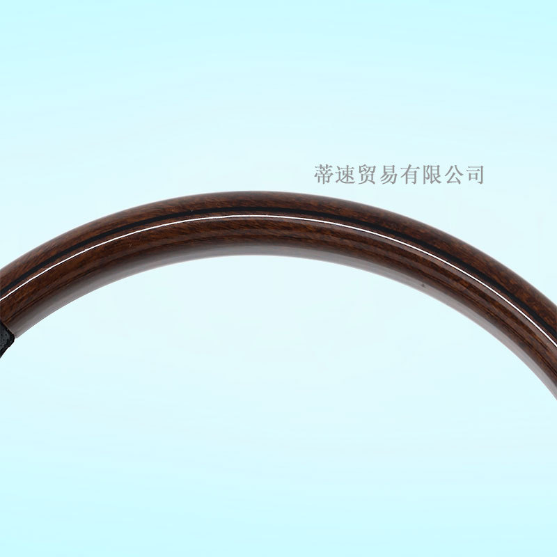 Cross-Border Hot-Selling Nd Retro Mahogany Steering Wheel Modification 14inch D-Type Leather Steering Wheel with Universal Hole Spacing of 74mm