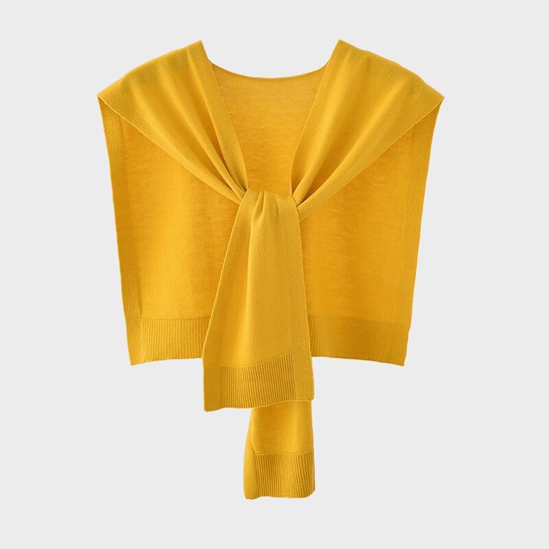 Soft Core-Spun Yarn Knitted Shawl for Spring, Summer, and Autumn, Suitable for Women to Wear in Air-Conditioned Rooms, Small Shoulder Wrap in Green, Perfect for Summer Dresses and Neck Protection