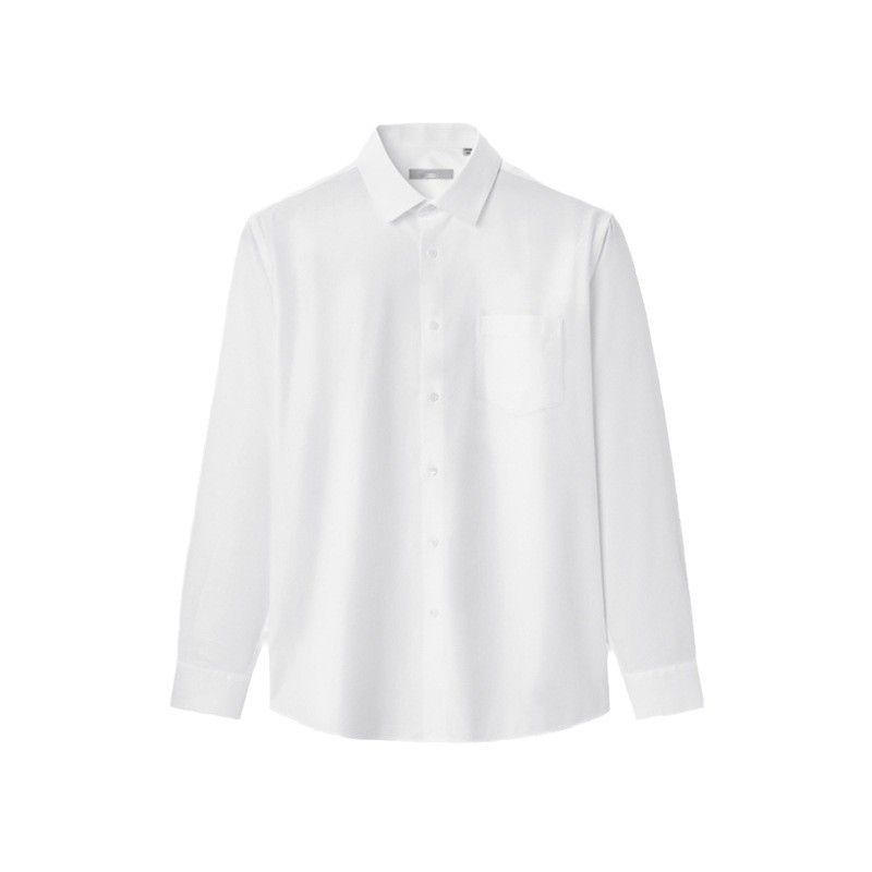 남성용 편안한 신축성 긴팔 정장 셔츠 가을 신상품 3중 방수 깔끔하고 매끄러운 남성용 흰색 셔츠
